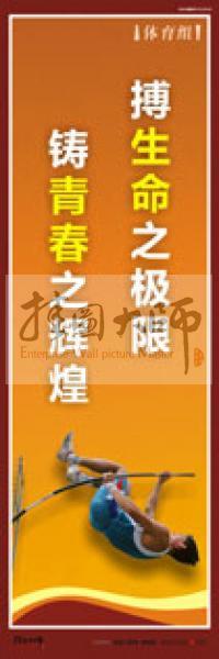 體育運動口號 體育活動室標(biāo)語 體育口號標(biāo)語 體育競技標(biāo)語 體育室標(biāo)語 搏生命之極限，鑄青春之輝煌