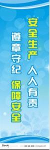 安全生產標語牌 安全生產人人有責，遵章守紀保障安全