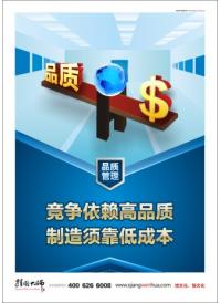 質(zhì)量口號 質(zhì)量標語 品質(zhì)管理標語 競爭依賴高品質(zhì) 制造須靠低成本