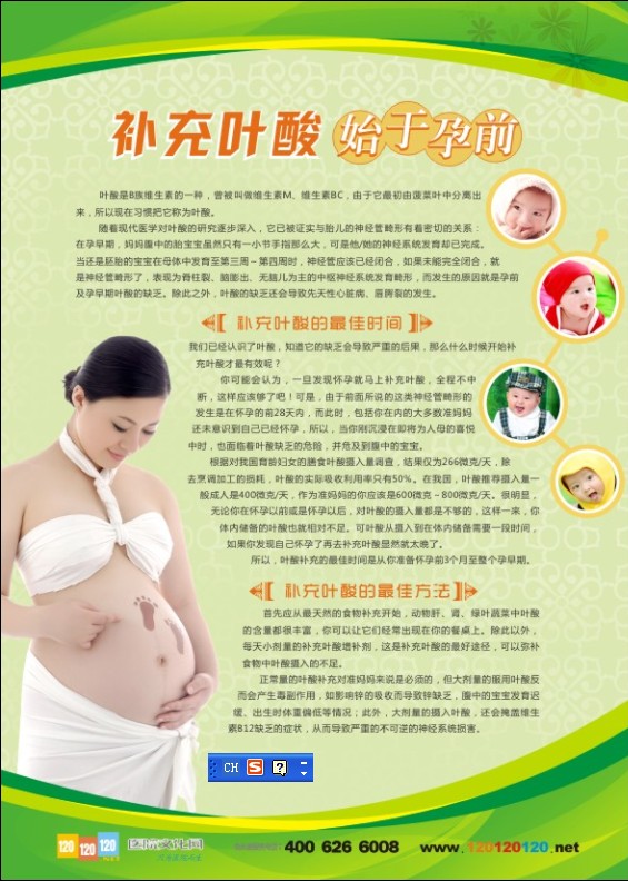 孕期保健指南 補(bǔ)充葉酸始于孕前