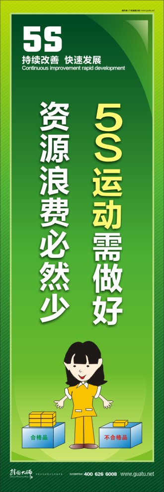 5S運動需做好，資源浪費必然少