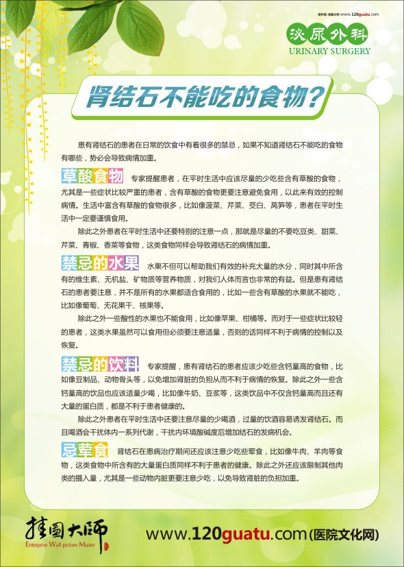 醫(yī)院科室圖片 泌尿外科-腎結(jié)石不能吃的食物？