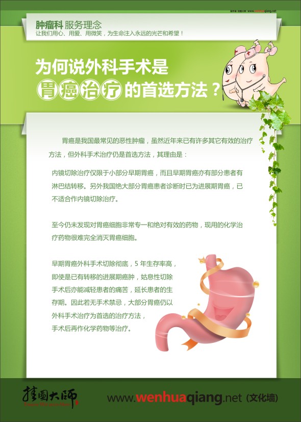 醫(yī)院科室宣傳標(biāo)語(yǔ) 醫(yī)院服務(wù)理念 為何說(shuō)外科手術(shù)是胃癌治療的多首選方法？